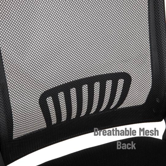 Mind Reader Black Height Adjustable Desk Chair with Wheels